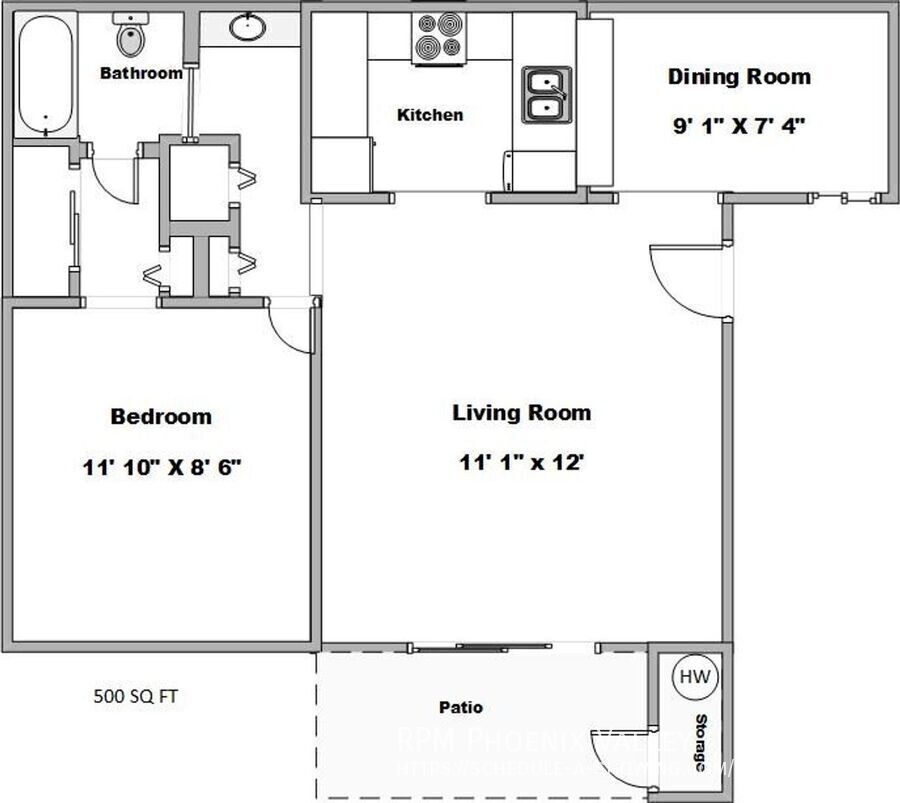 Second story 1 Bedroom 1 Bath Near Tempe Marketplace and Light Rail property image