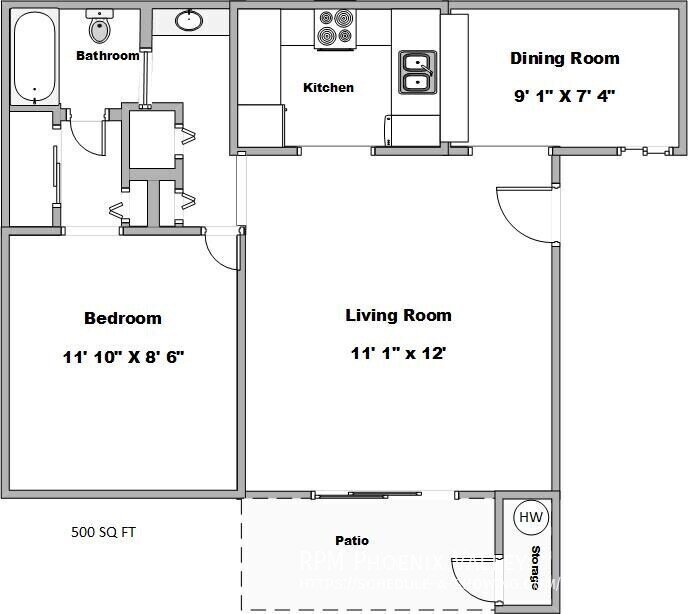 135 2 Bedroom 1 Bath 670 sq.ft. Near Tempe Marketplace and Light Rail property image